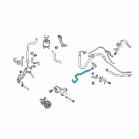 OEM 2017 Infiniti Q70 Power Steering Return Hose Diagram - 49725-1MA0B