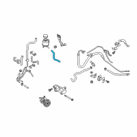 OEM 2017 Infiniti Q70L Power Steering Suction Hose Assembly Diagram - 49717-1MA0A