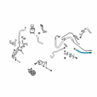 OEM 2018 Infiniti Q70 Power Steering Return Hose Diagram - 49725-1MA3C