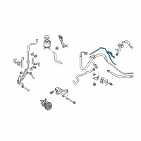 OEM 2013 Infiniti M37 Power Steering Tube Assembly Diagram - 49726-1MA0A