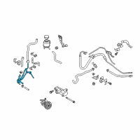 OEM 2015 Infiniti Q70 Power Steering Return Hose Diagram - 49725-1MA4C