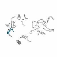 OEM 2019 Infiniti Q70 Power Steering Return Hose Diagram - 49725-1MA4C