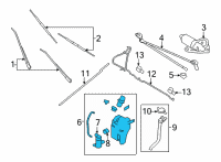 OEM 2003 Ford E-150 Club Wagon Washer Reservoir Diagram - 8C2Z-17618-A