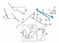 OEM Ford E-350 Club Wagon Arm & Pivot Assembly Diagram - 1C2Z-17566-AA