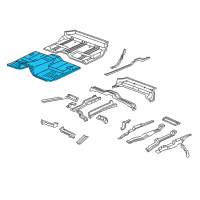 OEM GMC Sierra 3500 Classic Panel Asm-Front Floor Diagram - 20989092