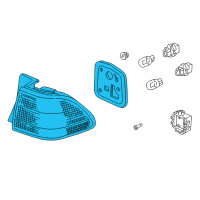 OEM 1998 Honda Accord Lamp Unit, L. Tail Diagram - 33551-S84-A01