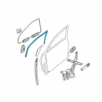 OEM 2006 Pontiac GTO Weatherstrip Asm-Front Side Door Diagram - 92092895