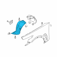 OEM 2012 Infiniti FX35 Protector-Front Fender, Front RH Diagram - 63844-1CA0A