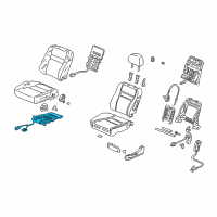 OEM 2005 Honda Accord Heater, Right Front Seat Cushion Diagram - 81134-SDA-A06