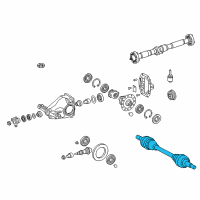 OEM 2020 Lexus LC500 Shaft Assembly, Rear Drive Diagram - 42340-11010