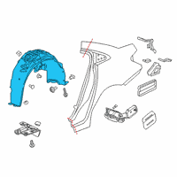 OEM 2018 Chevrolet Cruze Wheelhouse Liner Diagram - 84156928