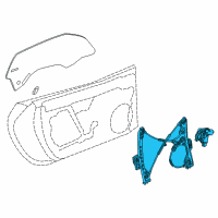 OEM 2016 Chevrolet Corvette Window Regulator Diagram - 84216130