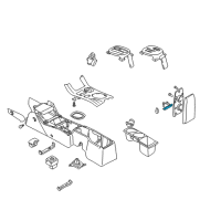 OEM 2005 Chrysler Sebring Hinge Int-Floor Console Lid Diagram - MR512948