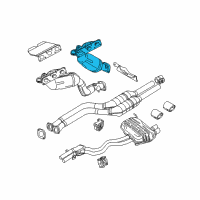 OEM BMW Z4 Exchange. Exhaust Manifold With Catalyst Diagram - 18-40-7-518-676