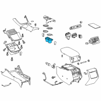 OEM 2016 Toyota Avalon Cup Holder Diagram - 55620-07030