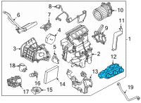 OEM Nissan Controller Assembly-Air Conditioner Diagram - 27510-5EB5A