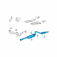 OEM 2010 Chevrolet Suburban 2500 Muffler & Pipe Diagram - 20882404