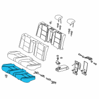 OEM Lexus ES300h Pad Sub-Assembly, Rear Seat Diagram - 71503-06250