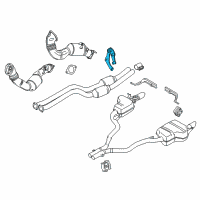 OEM BMW 528i Holder Catalytic Converter Near Engine Diagram - 18-20-7-553-609