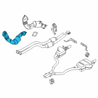 OEM 2015 BMW Z4 Exchange Catalytic Converter Close Diagram - 18-30-7-647-040