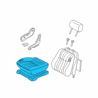 OEM 2000 Nissan Xterra Cushion Assy-Front Seat Diagram - 87300-7Z000