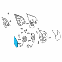 OEM 2015 Honda CR-V Mirror Sub-Assembly, Passenger Side Diagram - 76253-T0A-A01