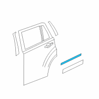 OEM 2010 Jeep Compass Molding-Rear Door Diagram - YZ51ARHAA