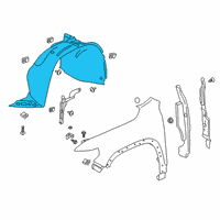 OEM 2020 GMC Acadia Fender Liner Diagram - 84498370