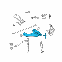 OEM 2005 Hummer H2 Lower Control Arm Diagram - 20832025