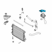 OEM 2010 Ford Mustang Water Outlet Diagram - 5R3Z-8592-BA