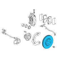 OEM Cadillac CTS Front Brake Rotor Diagram - 13578074