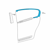 OEM 2006 Lexus GS300 Moulding Sub-Assy, Rear Door Window Frame, LH Diagram - 75708-30090