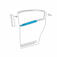 OEM Lexus GS450h Moulding Assy, Rear Door Belt, RH Diagram - 75730-30360