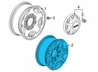 OEM 2022 GMC Sierra 2500 HD Wheel, Alloy Diagram - 84428941