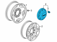 OEM 2017 GMC Sierra 3500 HD Hub Cap Diagram - 22781442