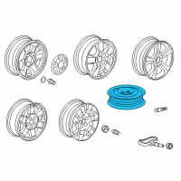 OEM 2008 Acura MDX Disk, Wheel (17X4T) (Black) (Topy) Diagram - 42700-SHJ-A51