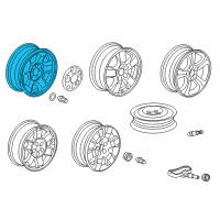 OEM 2010 Honda Pilot Disk, Wheel (17X7) (1/2J) (Blade Silver Metallic) (Tpms) (Cmwa) Diagram - 42700-SZA-A02