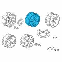 OEM Honda Pilot Disk, Aluminum Wheel (17X7) (1/2J) (Tpms) (Aap St Mary'S) Diagram - 42700-SZA-A22