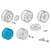 OEM 2011 Honda Pilot Disk, Aluminum Wheel (17X7) (1/2J) (Tpms) (Aap St Mary'S) Diagram - 42700-SZA-A61