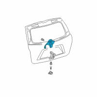 OEM 2008 Toyota Highlander Lock Assembly Diagram - 69370-48010