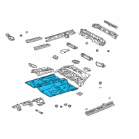 OEM Toyota Echo Front Floor Pan Diagram - 58111-52906