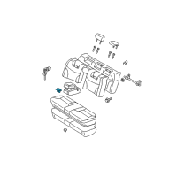 OEM Lexus ES330 Rear Seat Center Armrest Cup Holder Sub-Assembly Diagram - 72806-33040-A5