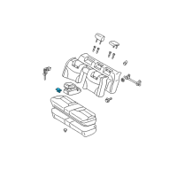 OEM 2004 Lexus ES330 Rear Seat Center Armrest Cup Holder Sub-Assembly Diagram - 72806-33040-A5