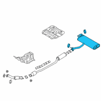 OEM 2021 Hyundai Kona Rear Muffler Assembly Diagram - 28710-J9260