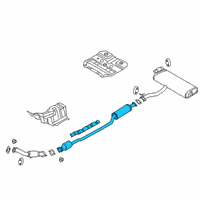 OEM Hyundai MUFFLER COMPLETE-CENTER Diagram - 28600-J9NF0