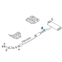 OEM 2018 Hyundai Kona Hanger-Exhaust Pipe Diagram - 28760-3B000