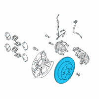 OEM 2019 Hyundai Kona Disc-Rear Brake Diagram - 58411-B2500