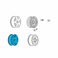 OEM 2013 Chevrolet Impala Wheel, Alloy Diagram - 9595378