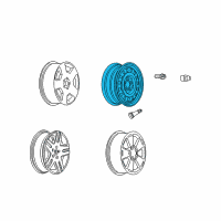 OEM 2006 Chevrolet Equinox Wheel, Steel Diagram - 20989817