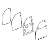 OEM Cadillac Front Weatherstrip Diagram - 22888057